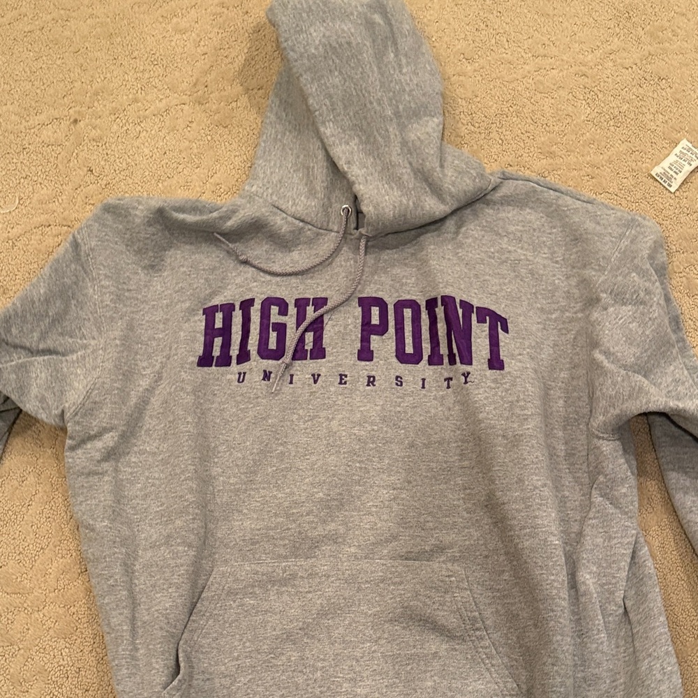 High Point Champion Gray Hoodie with Purple High Point University Design